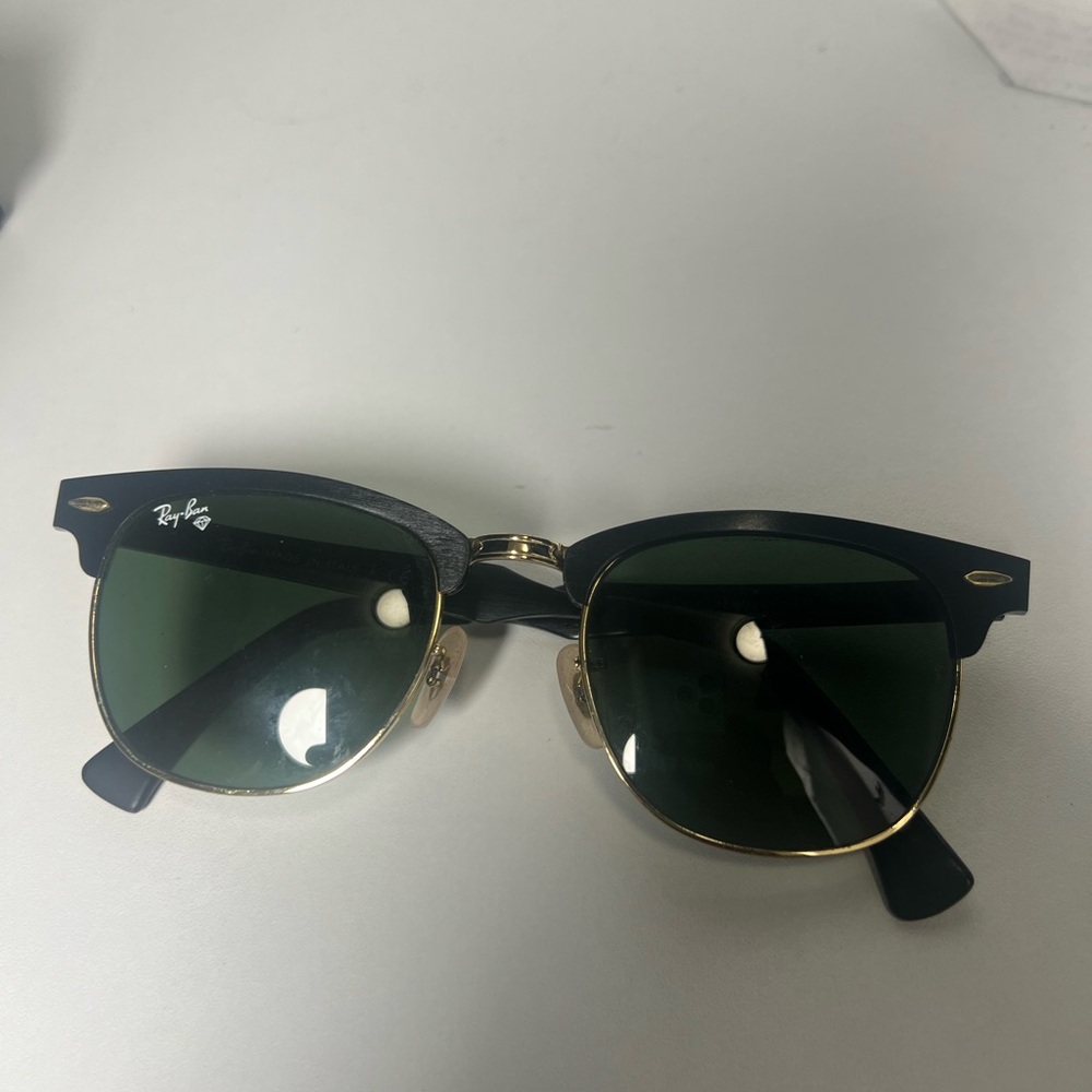 Ray-Ban Black and Gold Sunglasses